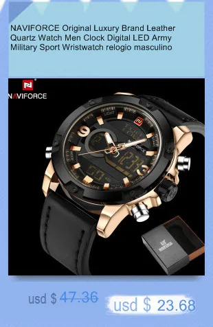 Naviforce Элитный бренд Спорт Военная Кварцевые часы Человек Аналоговые Дата часы нейлон ремешок наручные часы Relogio Masculino
