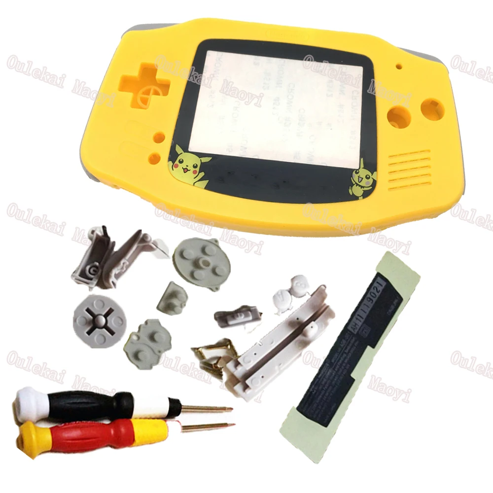 Брендовый Желтый корпус Оптовая цена для Gameboy Advane GBA Ретро консоль полный
