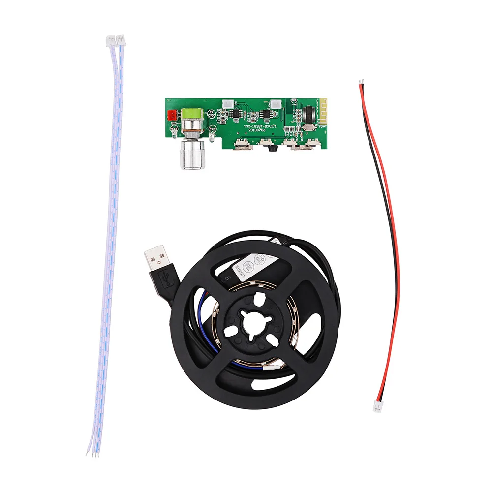 Плата усилителя Bluetooth AIYIMA 5 В 5Wx2 USB светодиодный RGB светильник с поддержкой MP3 WMA WAV