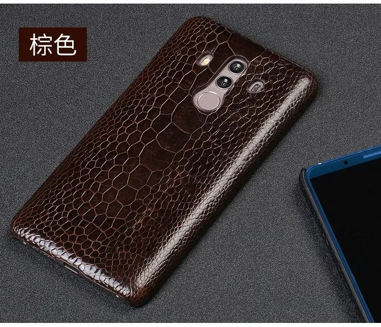 Роскошный кожаный чехол для телефона huawei P10 P20 Lite P10 P20 P30 Pro чехол из натуральной кожи страуса для mate 10 lite P smart чехол