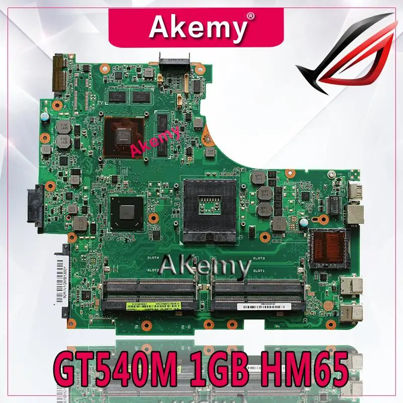 Akemy N53SV материнская плата для ноутбука For Asus N53SN N53SM N53S N53 тест оригинальная GT540M 1GB