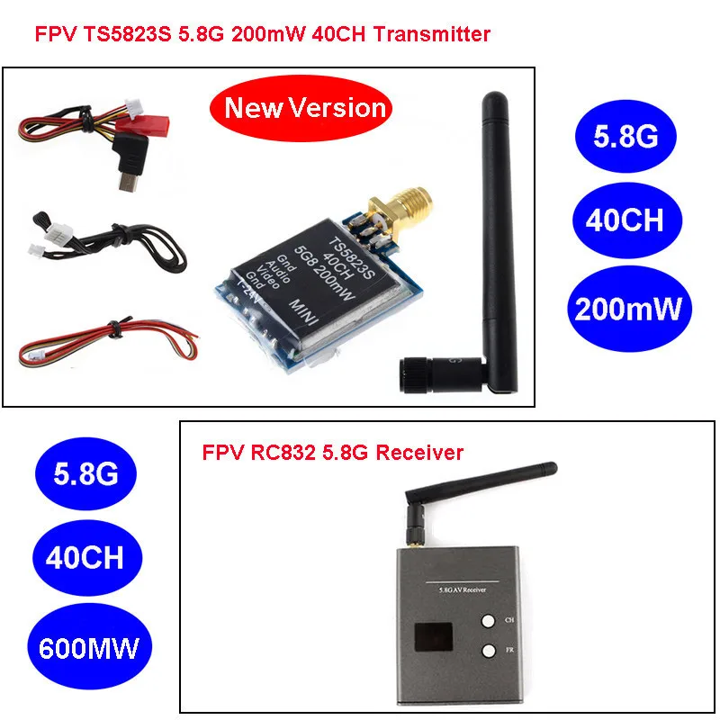 Модернизированный TS5823S 40CH 5 8G 200mw Телеметрия аудио Vidio беспроводной AV TX передатчик