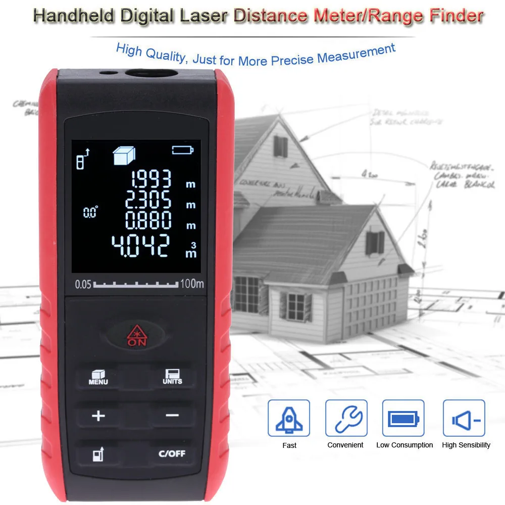 

100m 80m mini Laser Rangefinders Digital laser distance meter rangefinder Tape measure Area Volume metro lazer metreler medidor