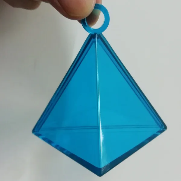 blue 20 шт./партия Подарочная коробка гравитационный блок Гелиевый шар веса Пирамида Подвески креативные вечерние аксессуары Свадебные украшения - Цвет: blue