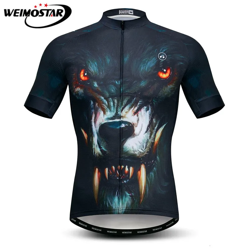 Weimostar 2018 летняя футболка для велоспорта с волком Мужская горного и шоссейного