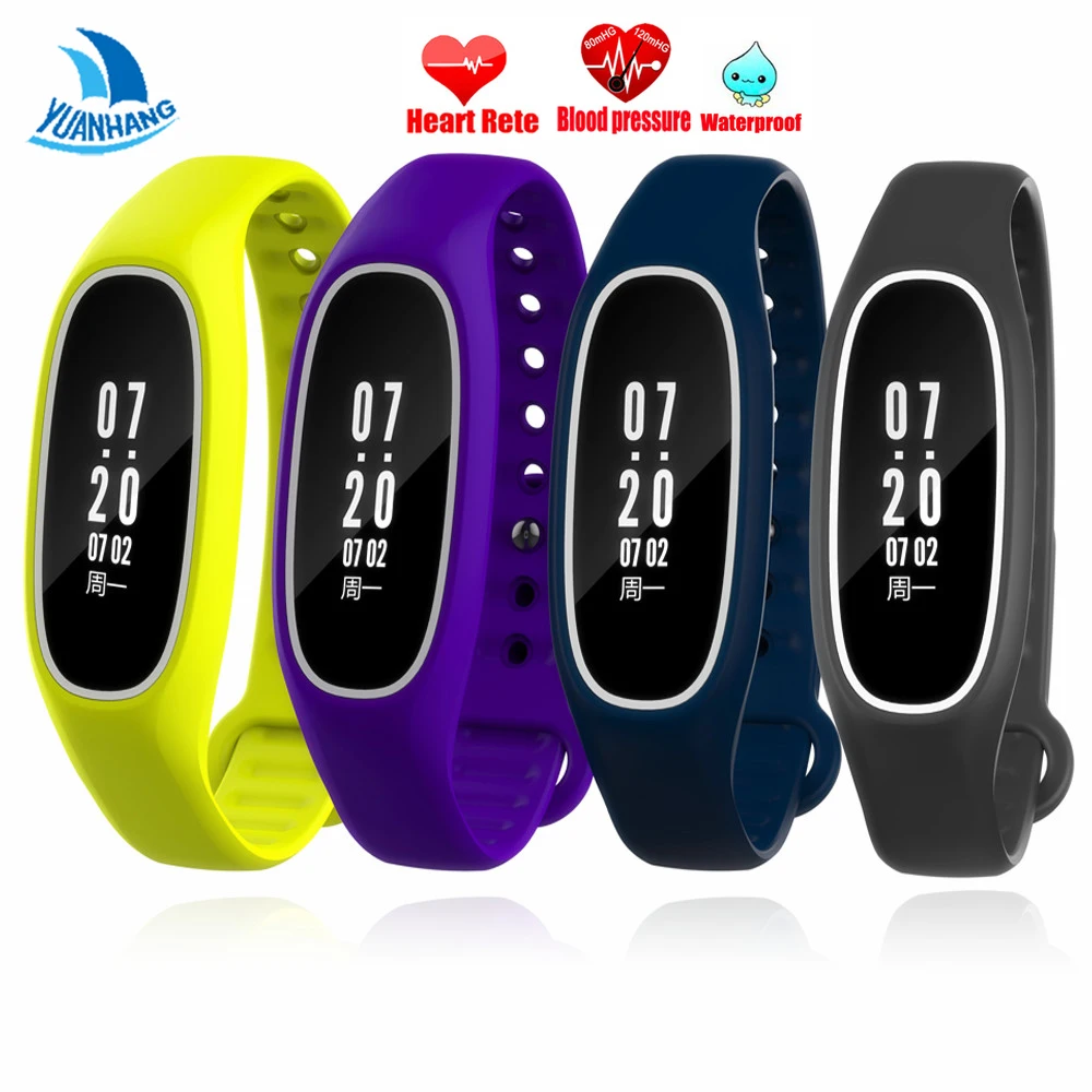 Yuanhang Bluetooth Smart Band IP68 водонепроницаемый сердечного ритма артериального давления