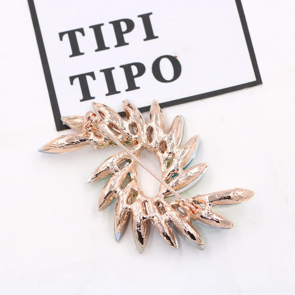 PULATU Creative Geometric Pattern Women's Brooches Alloy Mosaic Colorful Crystal Large Brooch Pins for Clothing High Quality | Украшения
