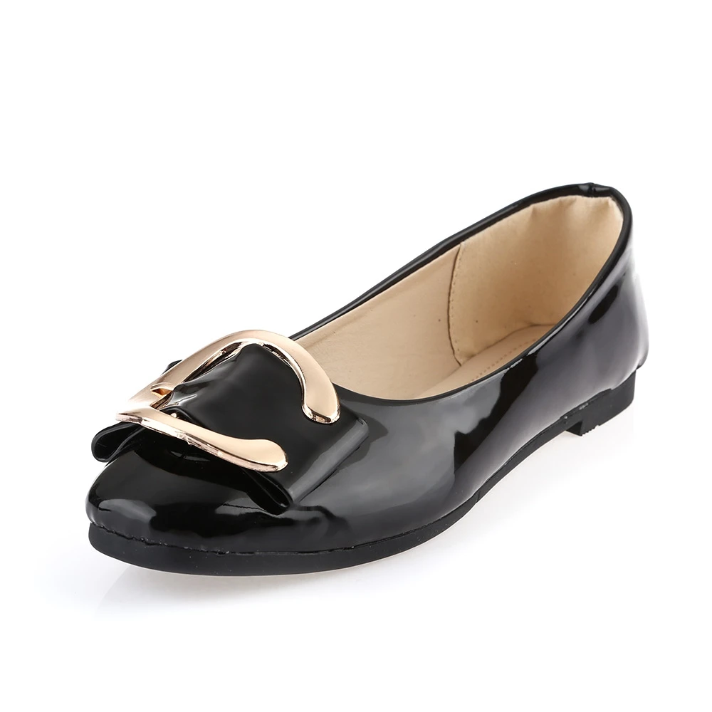 Горячая продажа! 2017 Новая Мода Весна Женщины Квартиры Обувь Дамы Металл Площади