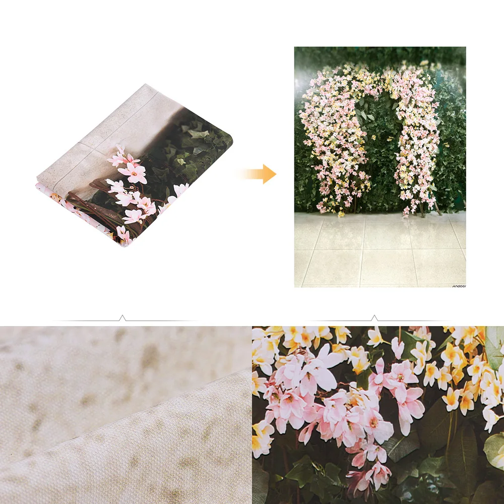 Andoer 1.5 * 2.1m/5 7ft Flower Wall Photography Background for Studio Photo Backdrops Home Decorate Wedding | Электроника