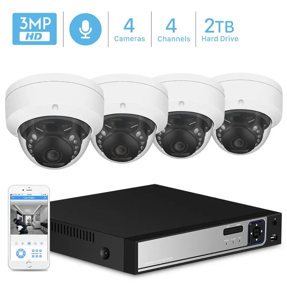 

4CH 5MP POE NVR комплект 2MP 3MP PoE 48 V IP Камера Водонепроницаемый P2P CCTV Системы ИК Открытый Ночное Видение безопасности комплект видеонаблюдения