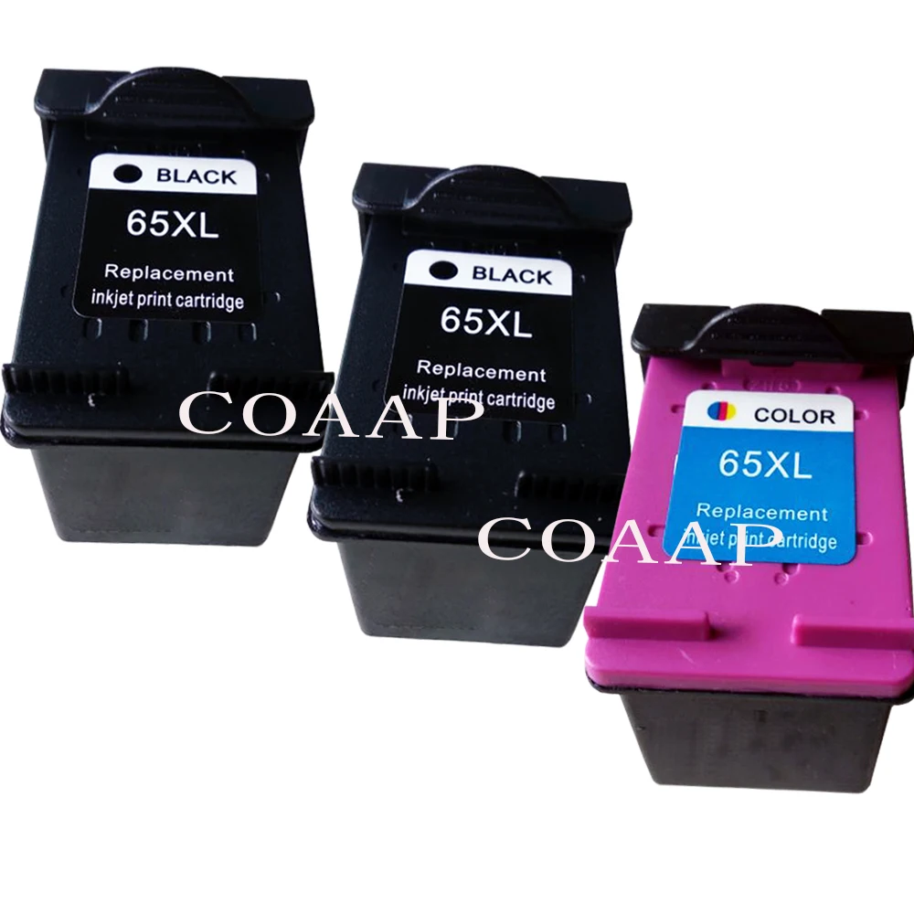 Online 3pk 65 Substituição do cartucho de tinta para HP 65XL para Deskjet 3732 3752 3755 3758 3720 3721 3724 3730 para hp impressora 65
