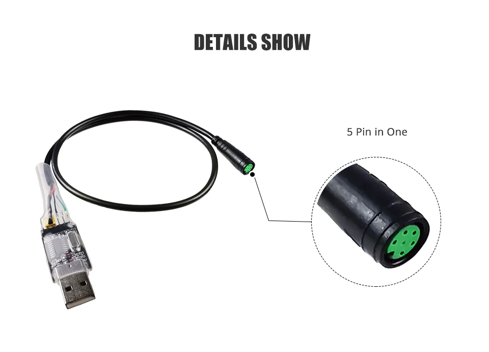 EBike USB кабель для программирования для Bafang BBS02 BBSHD Программирование Настройка двигателя перепрограммирование BBS01 программа для кабеля Bafang