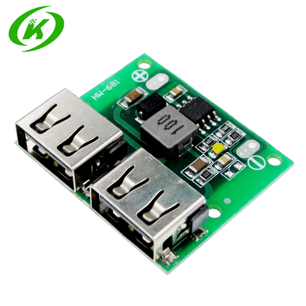 

9V 12V 24V to 5V DC-DC Step Down Charger Power Module Dual USB Output Buck Voltage Board 3A Car Charge Charging Regulator 6-26V