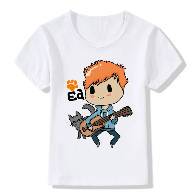 2019 Детская футболка с изображением Ed Sheeran для мальчиков и девочек Эдварда