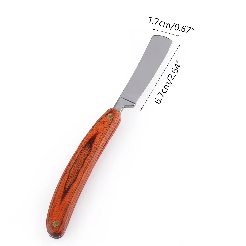 1 шт. с деревянной ручкой из нержавеющей стали прямым краем мужские лезвия для