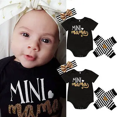 Комплект одежды из 3 предметов для маленьких девочек Детский комбинезон