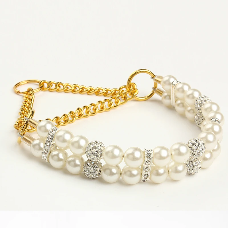 Роскошный собачий Кот Жемчуг со стразами ошейник свинцовый костюм собаки кошки