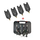 4 + 4 светодиодный сигнализатор укуса ловли карпа с рыболовной цепочкой, комплект рыболовных снастей для ловли карпа