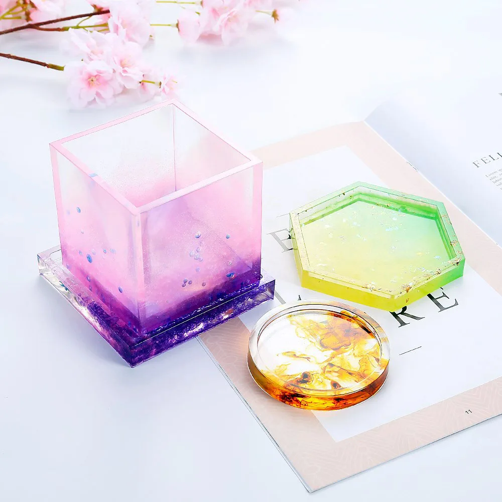 

Concrete Tray mold silicone Coaster Mold Plaster pallet mold Epoxy tray mould