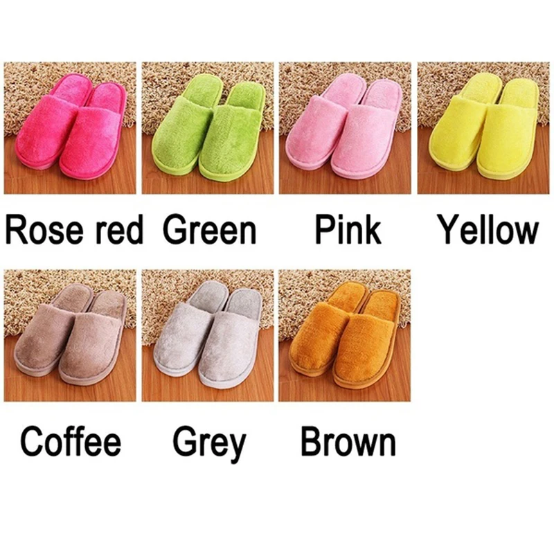 Vertvie Candy Color Warm Home Slippers Women Bedroom Winter Slippers Indoor Slippers Cotton Floor Slippers Drop Shipping