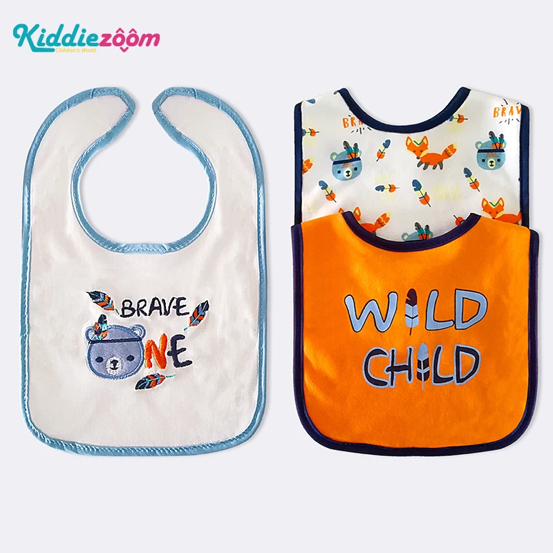 3PCS/SET New Baby &amp Kids Girl Boy Child Medium Cute newborn Pocket Children Newborn Accessories Infant Bibs for Toddler | Детская