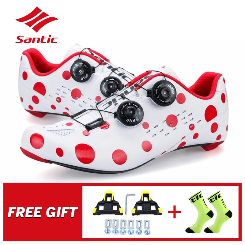 Santic/Мужская обувь для велоспорта шоссейного велосипеда дышащая Scarpe Ciclismo Strada из