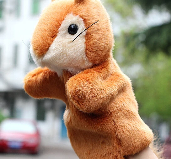 Ручной Рог белка большая плюшевая игрушка на палец кукла детская | Игрушки и