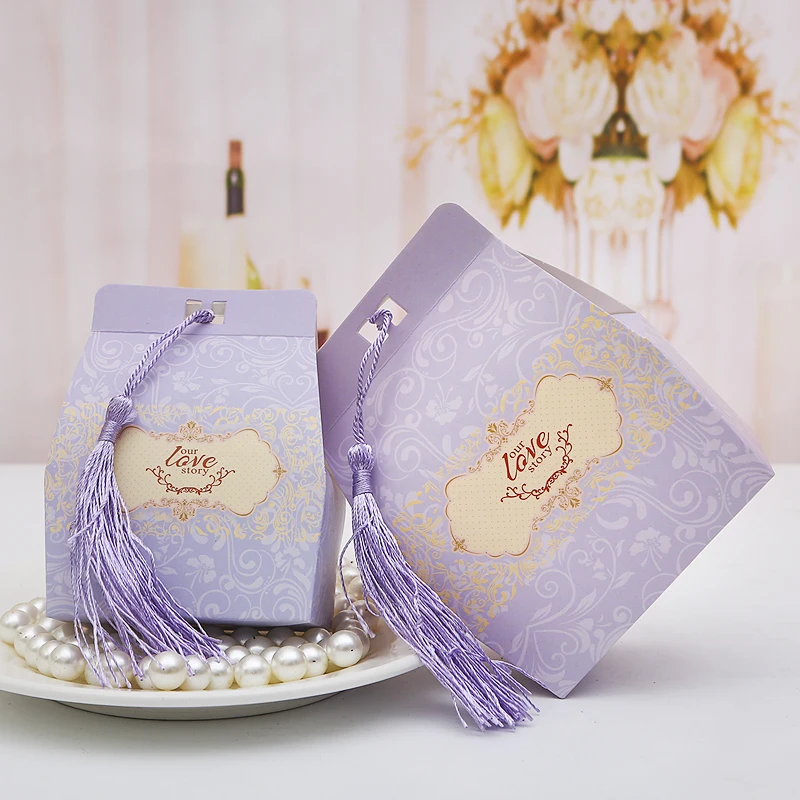 50 шт./лот с бантом и цветочным рисунком для девочки детей подарочная коробка