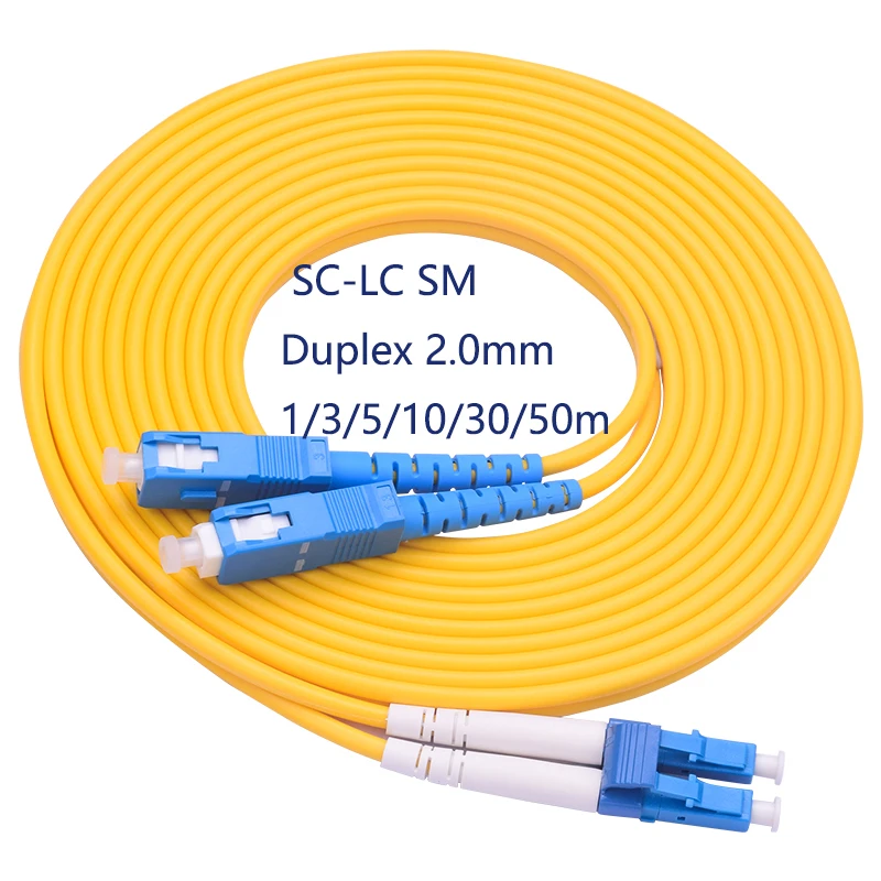 10pcs/Pack LC/UPC-SC/UPC Singlemode SM Duplex Fiber Optical Jumper Optic Patch Cord 1m/3m/5m/10m/30m/50m | Мобильные телефоны и