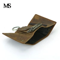 ms wallet men leather genuine mens man vintage grazy horse cowhide leather short purse with zipper coin pocket tw2904 1
