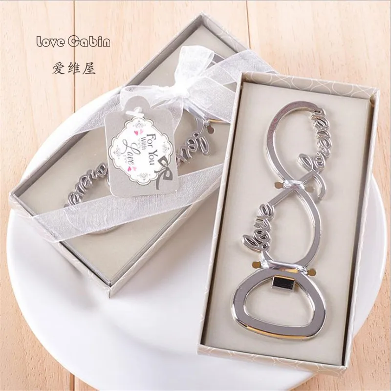 Серебряный Открывалка для бутылок Love Forever свадебные сувениры и подарки гостей