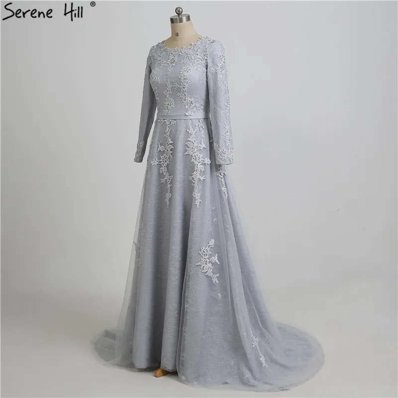 Мусульманское платье Кафтан с длинными рукавами и арабским турецким кружевом