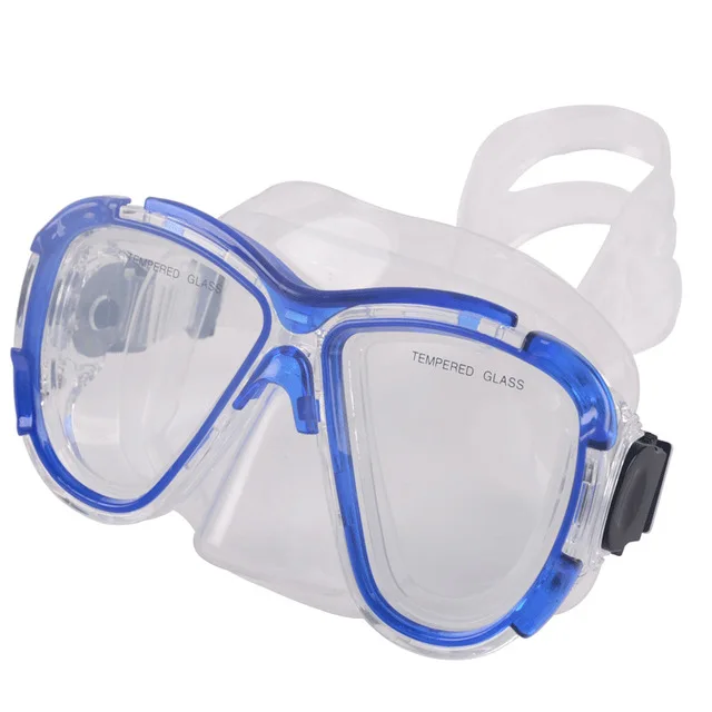 Blue Diopter Snorkeling Mask Myopia Diving Masks With Prescription Lens(Nearsight 0-9.0), Corrective Scuba Mask For Sports Camera - Цвет: Blue