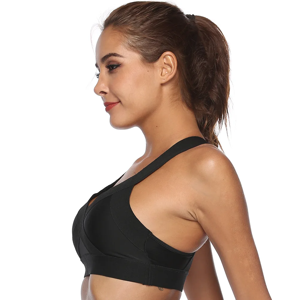 Hot style fitness bra wide band shockproof running without rims | Женская одежда