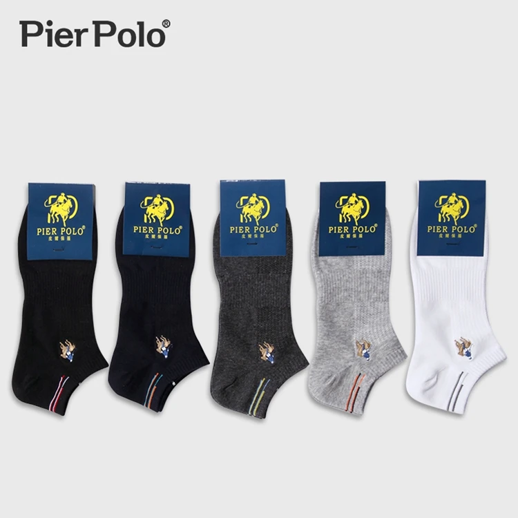 Pier Polo; дышащие повседневные мужские сетчатые носки, брендовые хлопковые короткие носки Мужские модельные туфли подарочные носки низкая цена прямые продажи 5 пар