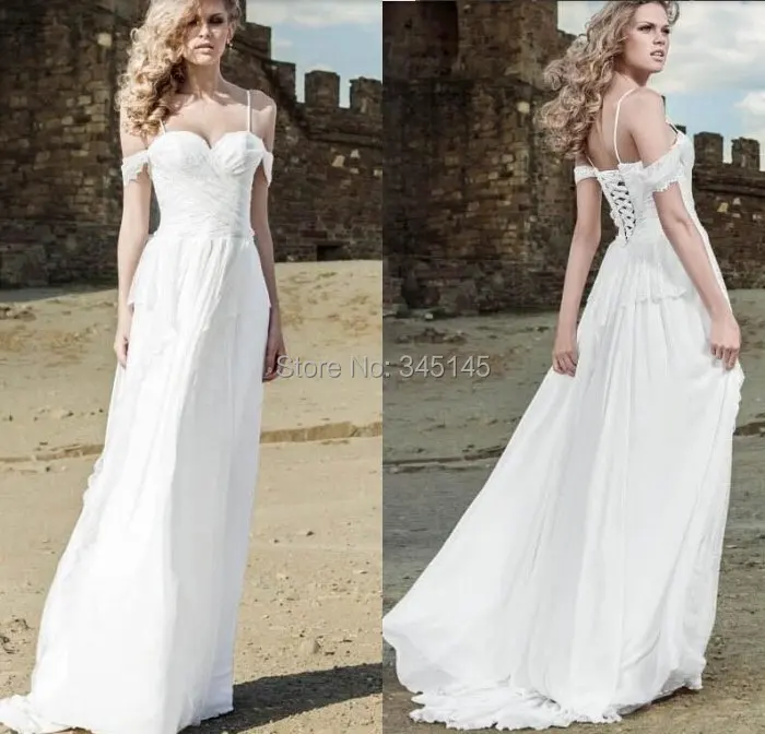 Пикантные тонкие бретельки кружевные пляжные свадебные платья 2017 Потрясающие