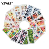 10 sheets different pattern diy decals nails art water transfer printing stickers for nails salon