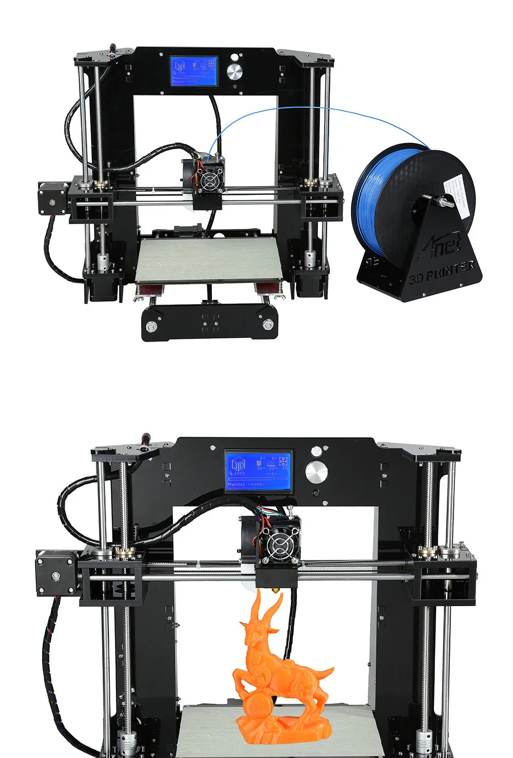 Дешевые Anet E10 A6 Impresora 3d принтер Высокая точность Reprap Prusa i3 3d принтер DIY комплект офф-лайн печати с 10 м PLA нити