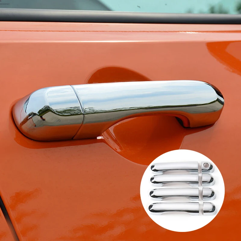 

For Jeep Renegade 2015 2016 2017 2018 Chrome Side Door Handle Catch Cover Trim Molding Overlay Car Styling Accessories Protector
