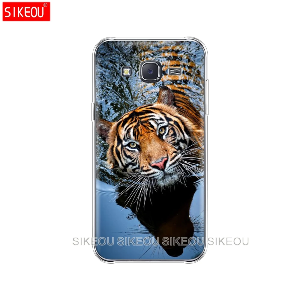 Силиконовый чехол для телефона Samsung Galaxy J1 J2 J3 J5 J7 MINI 2016 2015 prime tiger lion Leopard|Бамперы| |