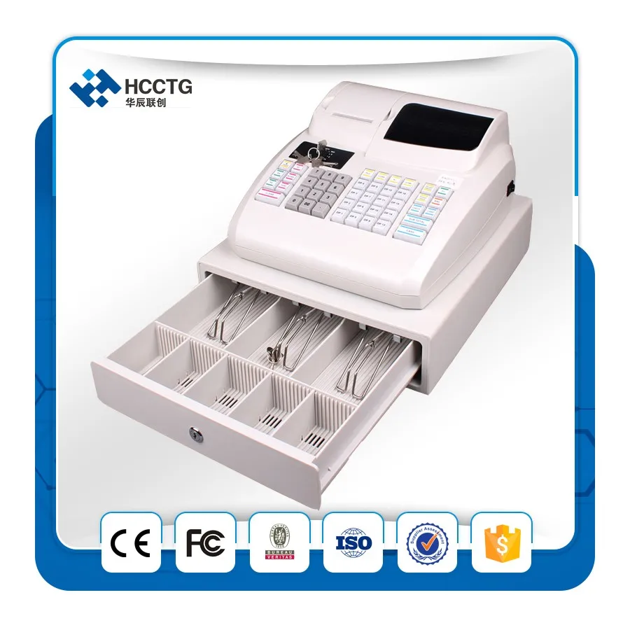 Супермаркет POS кассовый аппарат EC100 wtih 58 мм Термопринтер денежный ящик ECR100