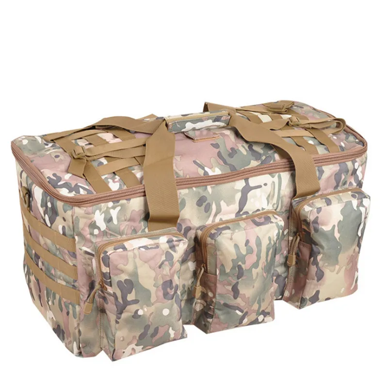 CP camouflage 55Л Большой Вместительный рюкзак, многофункциональная спортивная Военная Тактическая Сумка 600D, Плотная нейлоновая Водонепроницаемая износостойкая сумка - Цвет: CP camouflage