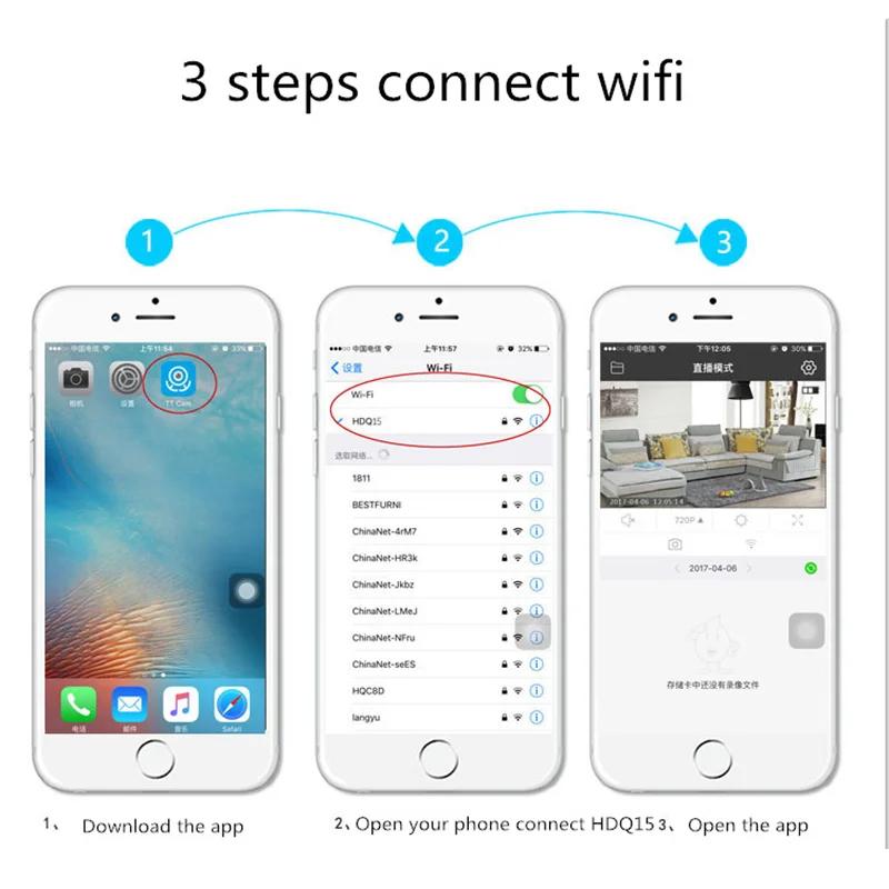 Мини камера HD 1080P Wifi IP Сетевая сенсор Инфракрасное Ночное Видение Поддержка