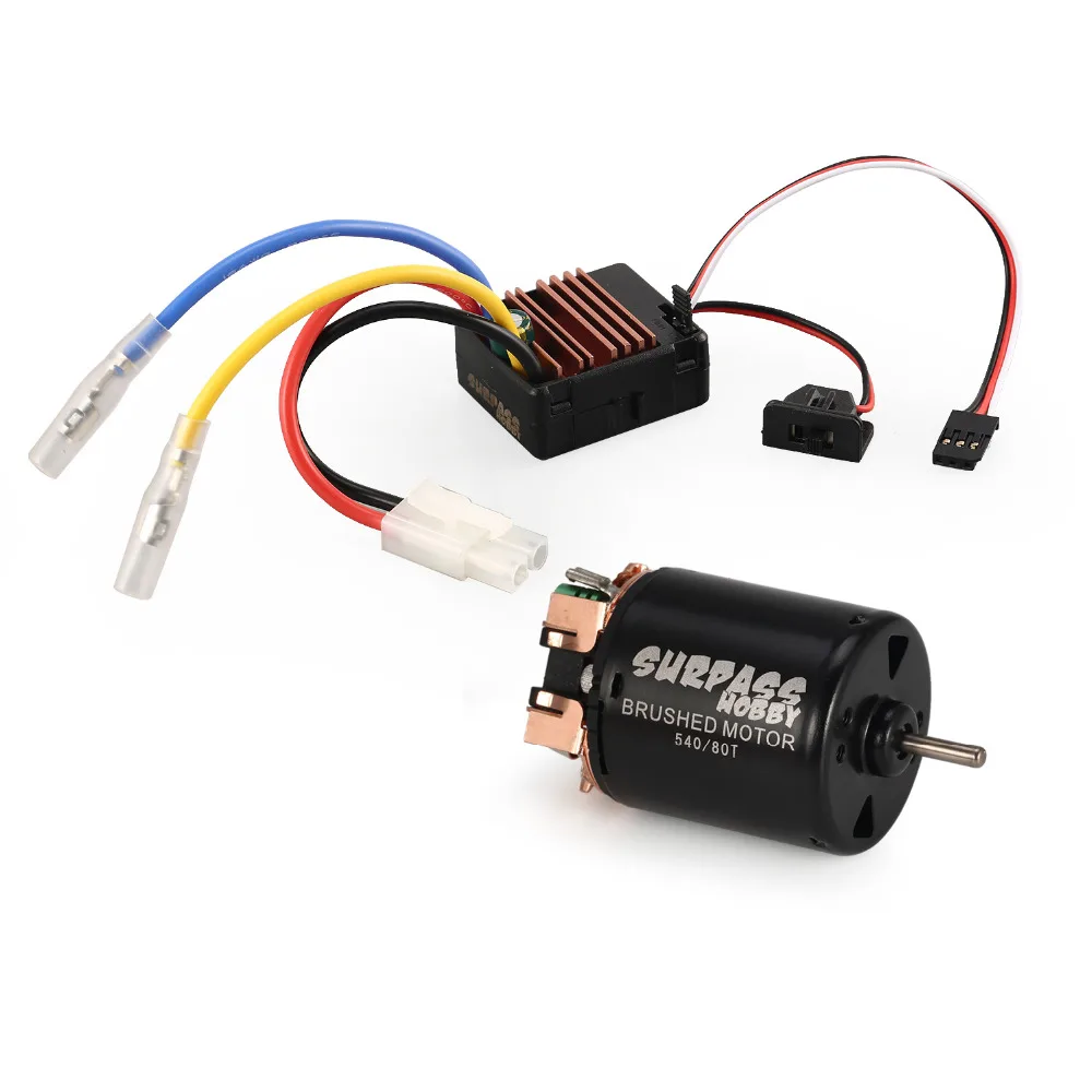 Surpass Hobby 540 80T матовый двигатель 60A ESC с 5 V/2A BEC для осевого SCX10 RC4WD D90 1/10 RC Гусеничный внедорожный альпинистский автомобиль