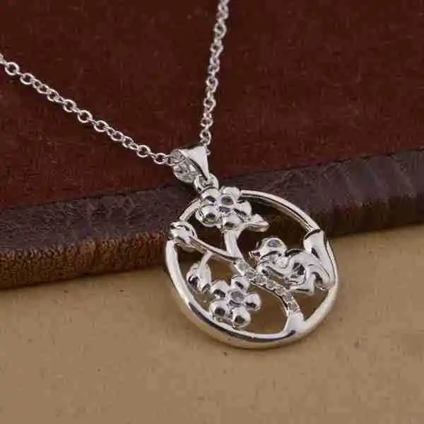 Оптовая продажа посеребренные модные ювелирные цепочки ожерелье кулон WN