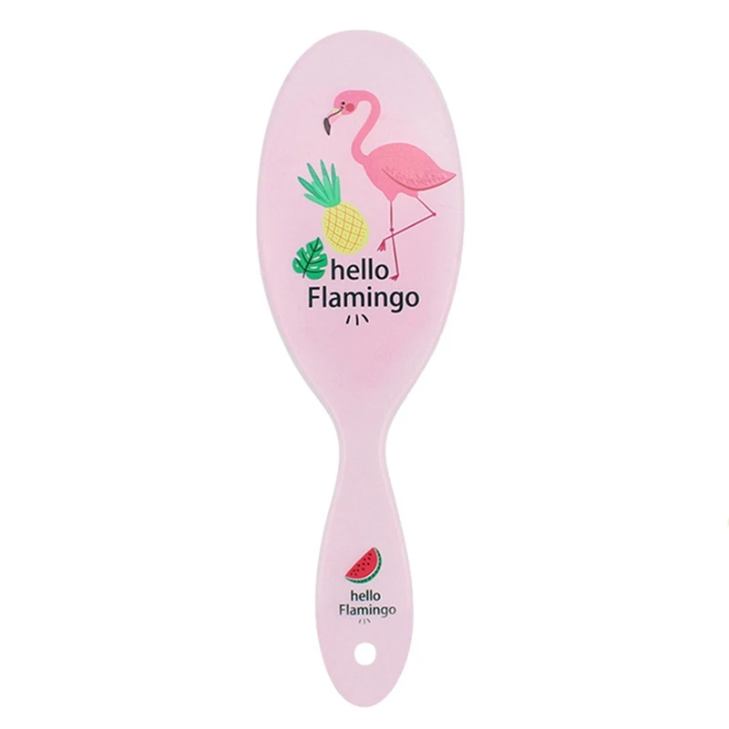 Милые животные, Антистатическая щетка для волос, массажная расческа, душ, влажная, Detangle, салонная щетка для волос, инструменты для укладки волос, четыре цвета - Цвет: PK