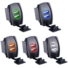 Автомобильное зарядное устройство, универсальное водонепроницаемое автомобильное зарядное устройство с двумя портами, 12 В, 24 В постоянного тока, мобильный телефон зарядное устройство для Iphone, xiaomi, redmi