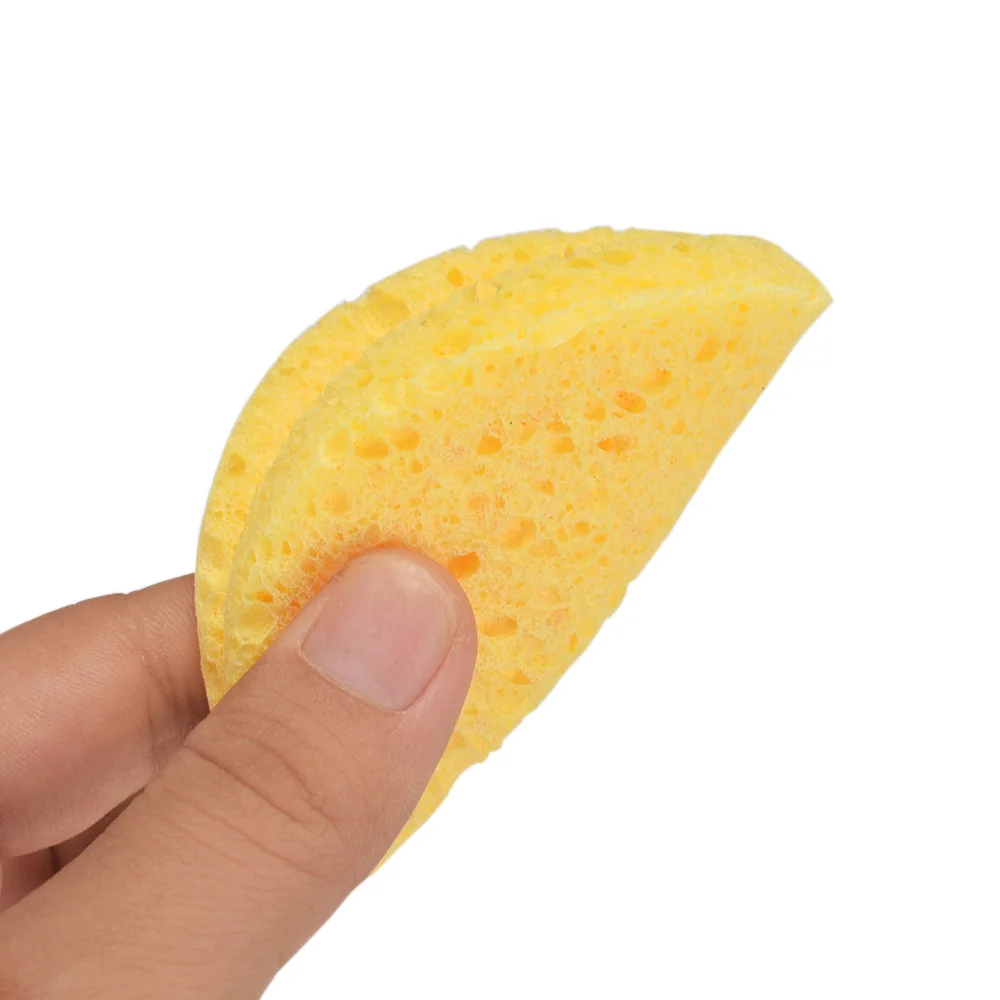 yellow Одноразовая губка для снятия макияжа, Мягкая натуральная целлюлоза, сжатая для лица, средство для мытья лица, косметические инструменты для макияжа - Цвет: yellow