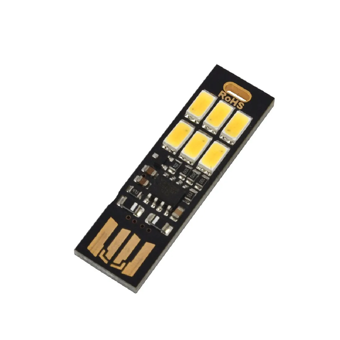 

New Night Lamp Mini Pocket Card USB Power 6 LED Keychain Night Lights Touch Dimmer Warm Light for Power Bank Computer Laptop
