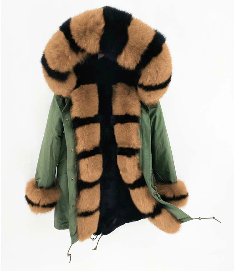 OFTBUY, парка из натурального Лисьего меха, Длинные парки, зимняя куртка для женщин, натуральный Лисий мех, пальто с капюшоном, Толстая теплая уличная одежда, роскошный бренд, бренд